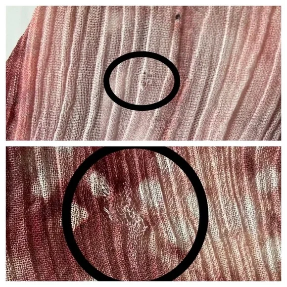 Sundance Gemi Pink Multi Tie Dye Floral Embroidered Dress Cupro Chiffon Size S - Picture 13 of 15